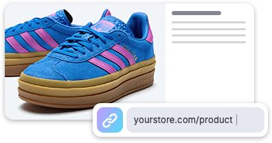 Product link pasted into RenderTiger